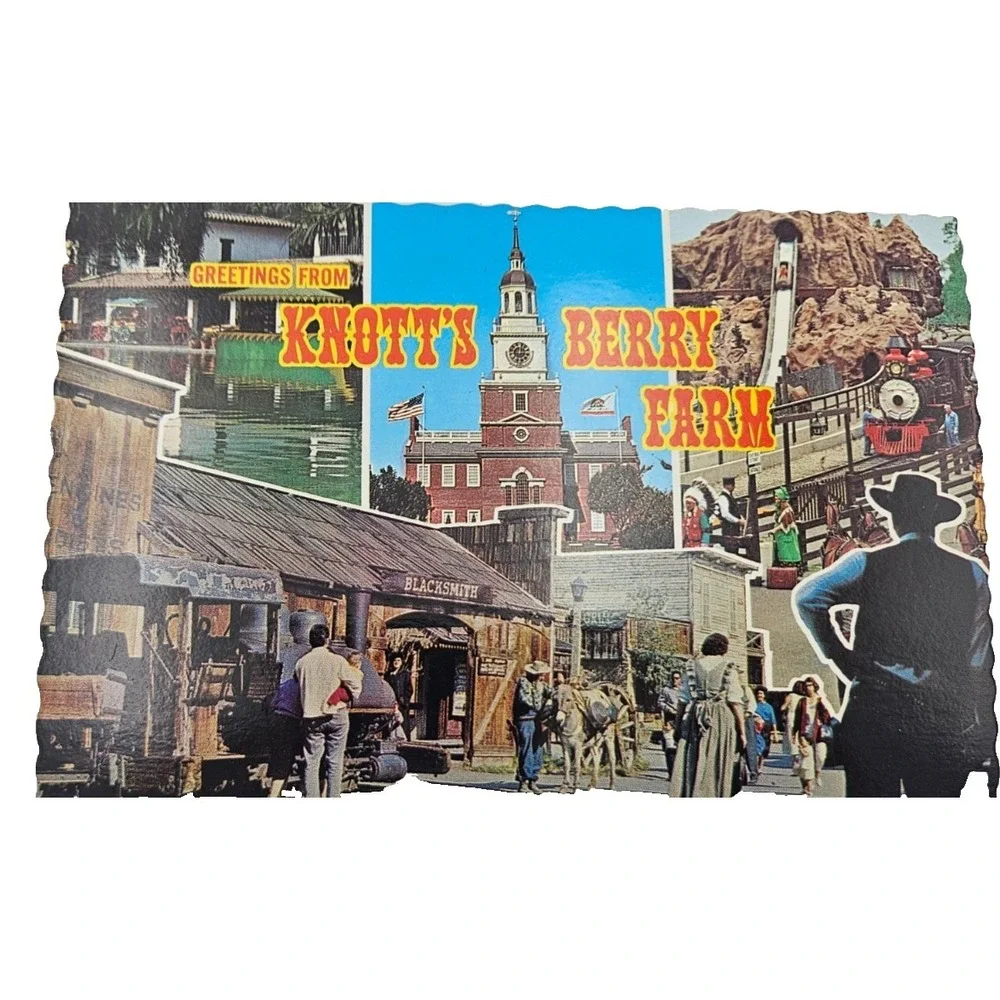 Knott's Berry Farm Postcard Vintage California Travel Souvenir Western Theme